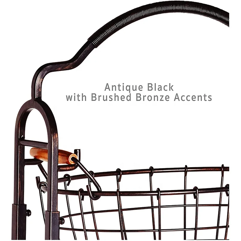 China Manufacture free sample save space home storage fruit basket metal wire basket for kitchen storage