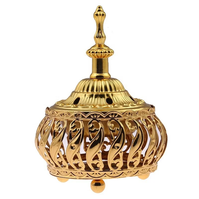 Middle East Creative Fashion Decoration Incense Burner for Home Simplicity Sandalwood Burner Metal Craft Lace Incense Burner