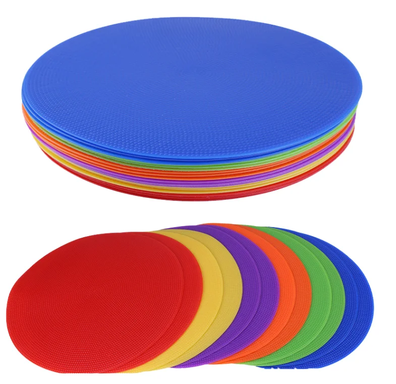 Sports Dots Agility Training 19cm Flat Disc Cones Non Slip Rubber Flat Cones Agility Dots Agility Markers