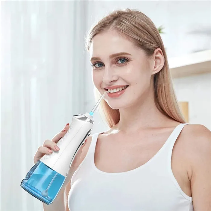 300ml Water Tank + 6 Jet Tips Teeth Cleaner USB Cable 5 Modes Oral Irrigator Portable Water Dental Flosser Water Jet Floss