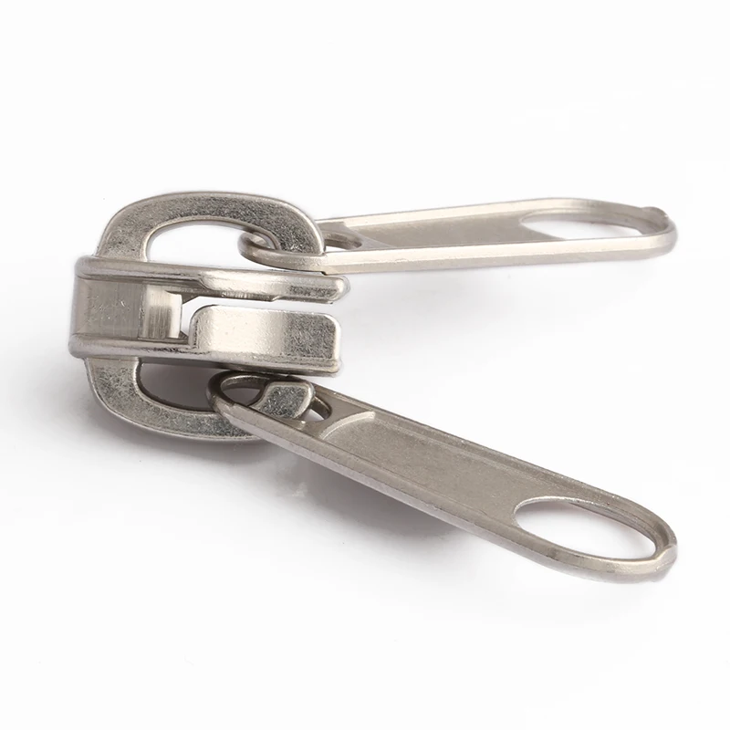 Zipper manufacturer supply #10 double sided zipper puller for outdoor tent metal zipper slider