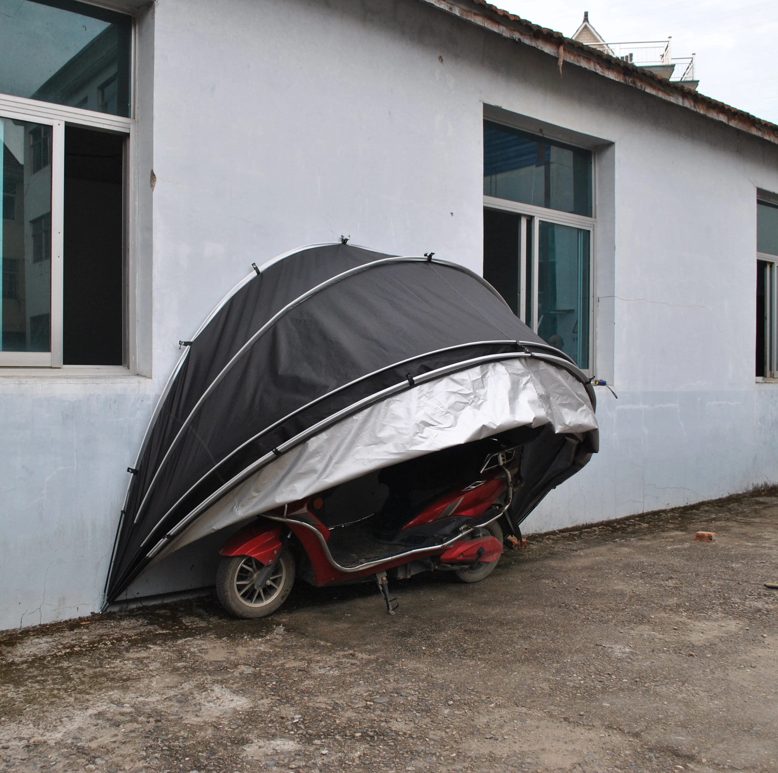 CZX-507 Hanging Motorbike Bike Tent Cover Shed Strong Frame Storage Garage Weatherproof Motorcycle Moped Mobility Scooter tent