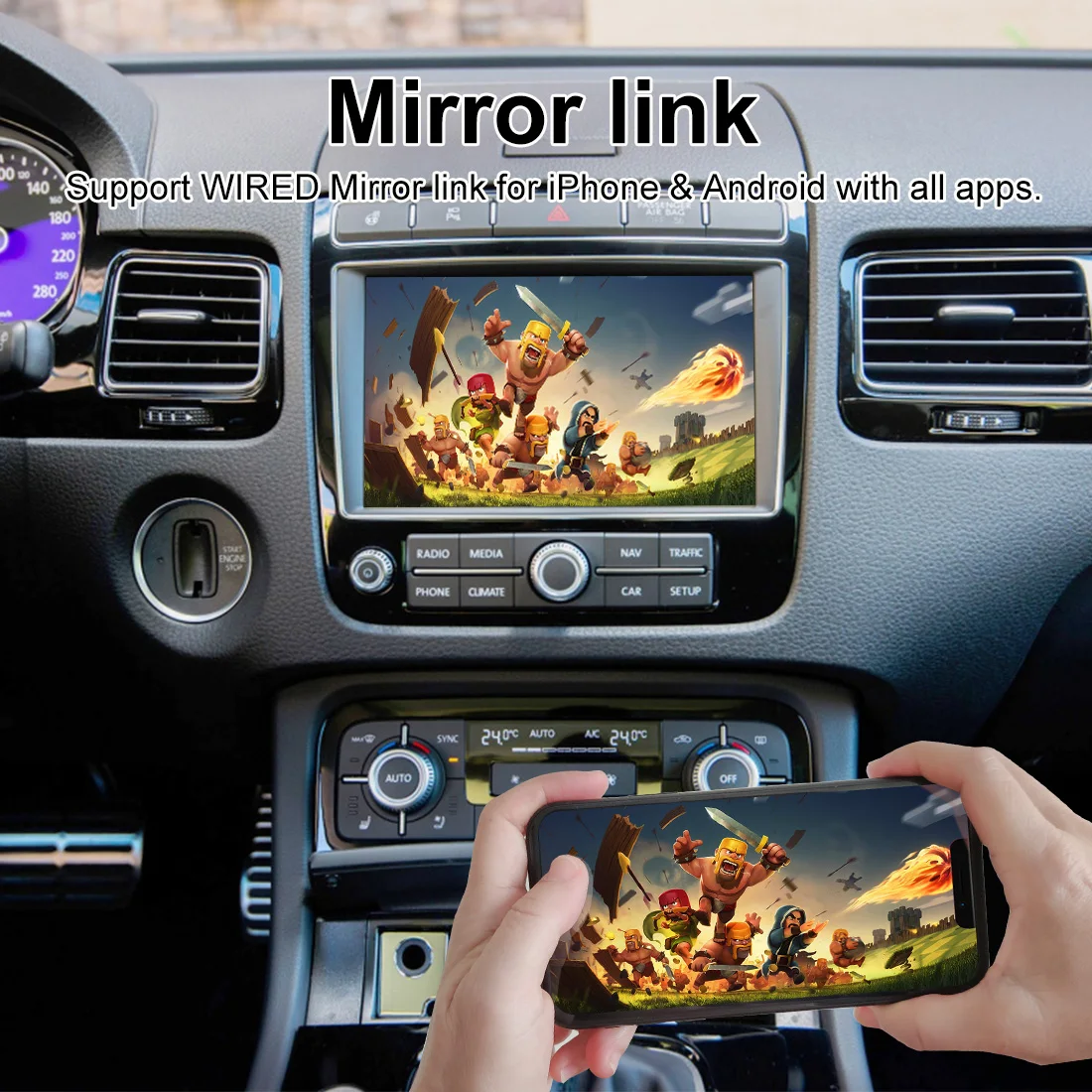 Прямая поставка с завода беспроводной интерфейс carplay для автомобиля на базе android vw magotan apple