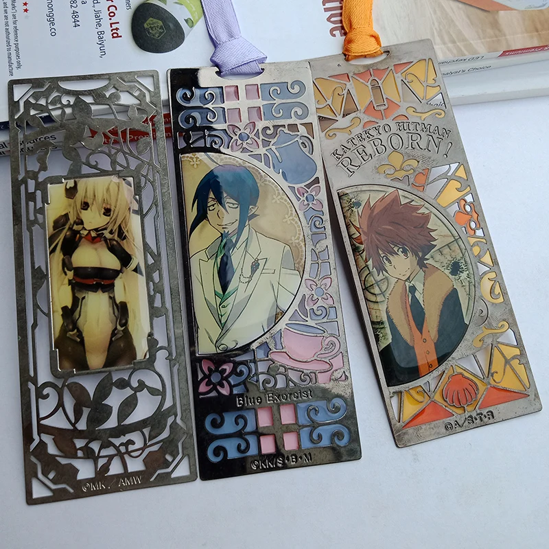 Custom Logo Books Etching Metal Stainless Steel Enamel Bookmark