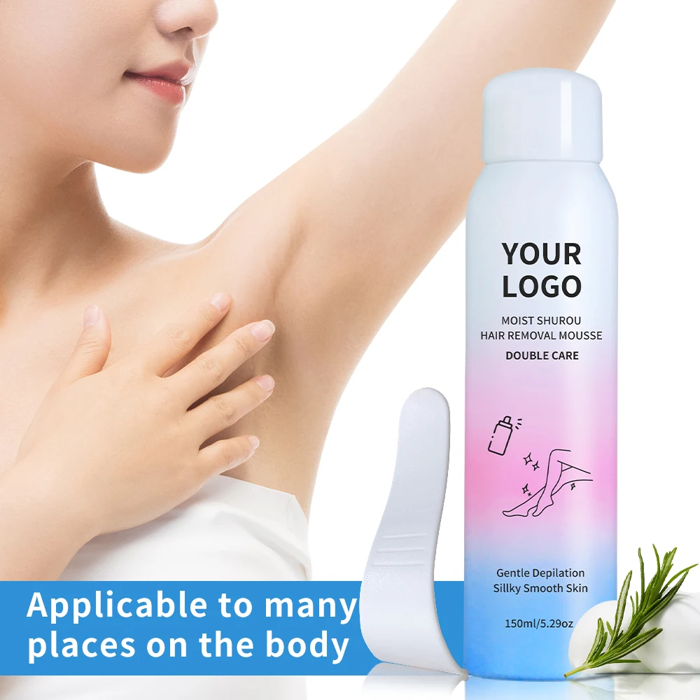 OEM Private Label Foam Depilatories Women & Men Hair Removal Cream Body Permanent Hair Remove Spray