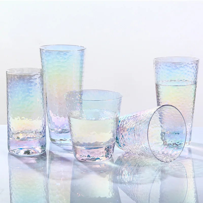 Colorful Glass Cup Coffee Milk Tea Cup Whiskey Wine Glass Cup Water Glasses For Drinking Gift Drinkware