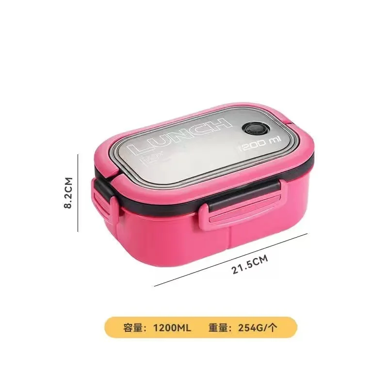 pp plastic portable sublimation microwave safe children office bento leakproof handle Large Capacity 1200ml insulated lunch box