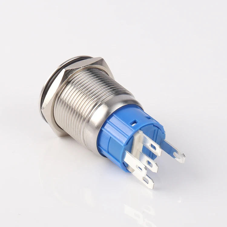 19mm Flat round Button Spdt Push Button Switch Led Waterproof 220v