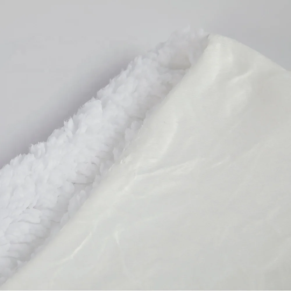 Prosub Super Soft Fleece Sherpa blanket Sublimation White Custom Print Photo Double Layer Sublimation Blank Baby Throw Blankets