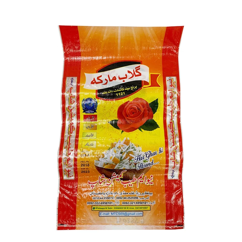 Cotton Wheat Flour Bags Flour Sacks with Handle Rice Packing Bag Factory Pp 50kg Sack Printed Plastic Woven Bag Security Accept