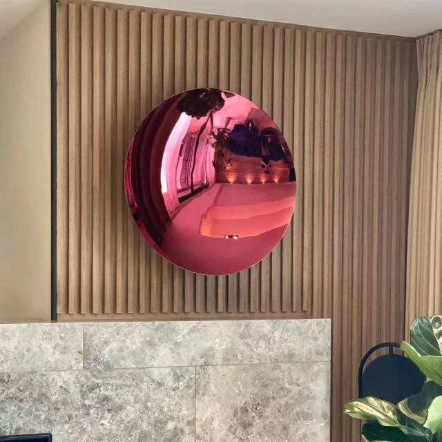 New Mirror Stainless Steel Dish Sculpture Wall Art Sculpture For Indoor Decoration