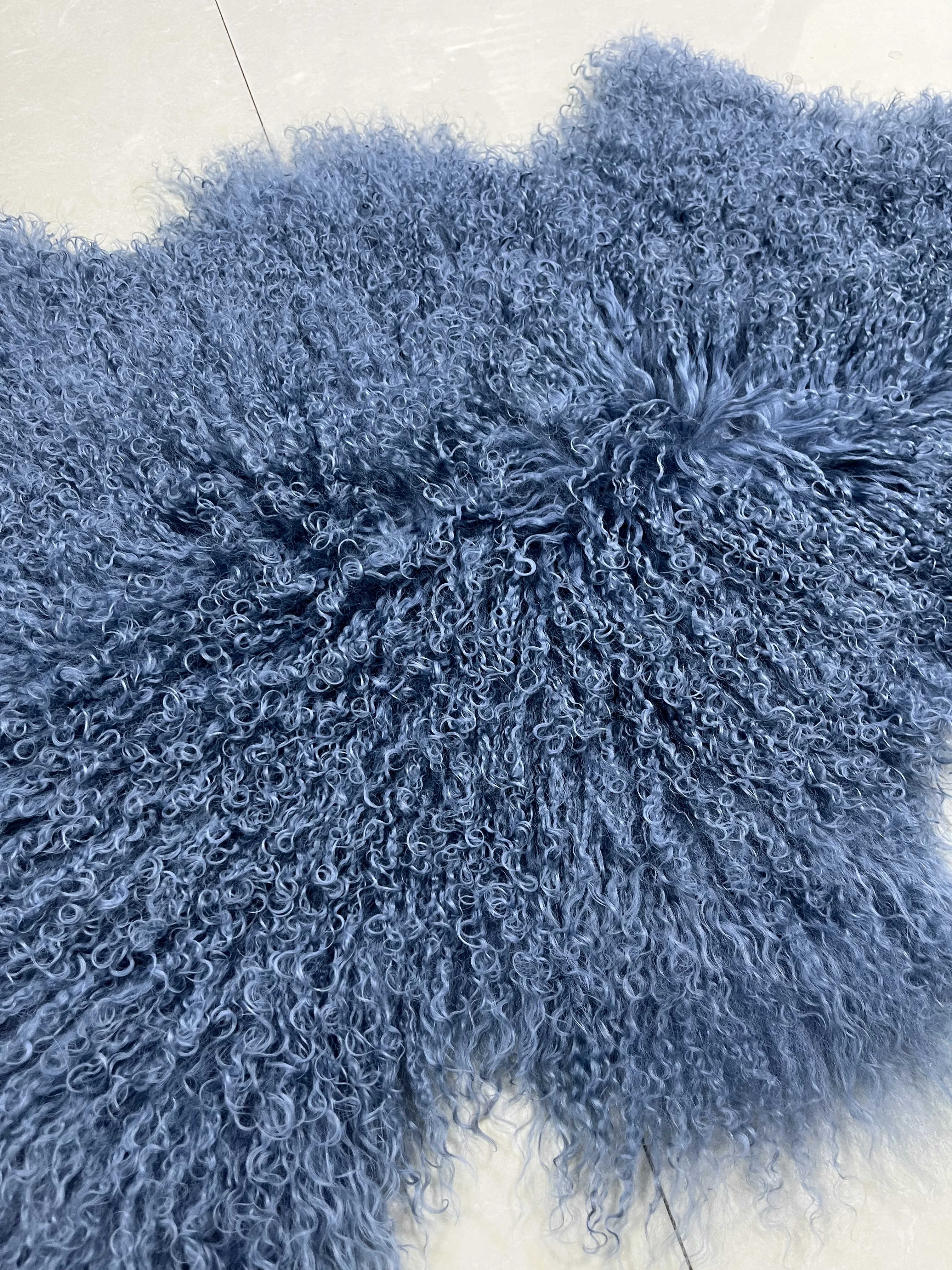 Wholesale Home Tibetan Sheepskin Throw Rug Mongolian carpet animal fur area rug green color Mongolian lamb skin rug