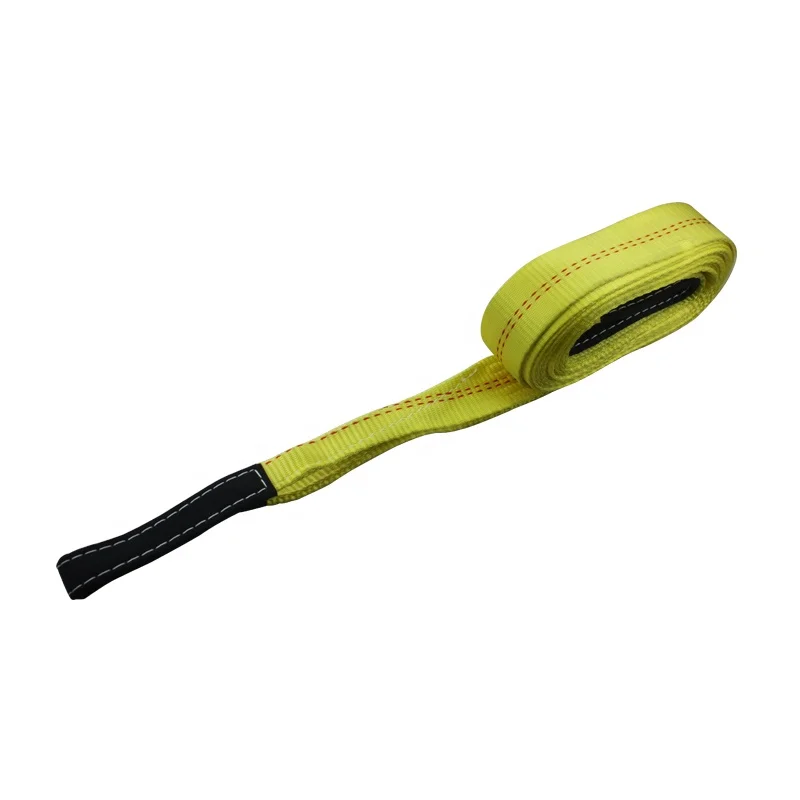 
75mm 3T Yellow Polyester Flat Webbing Lifting Sling 