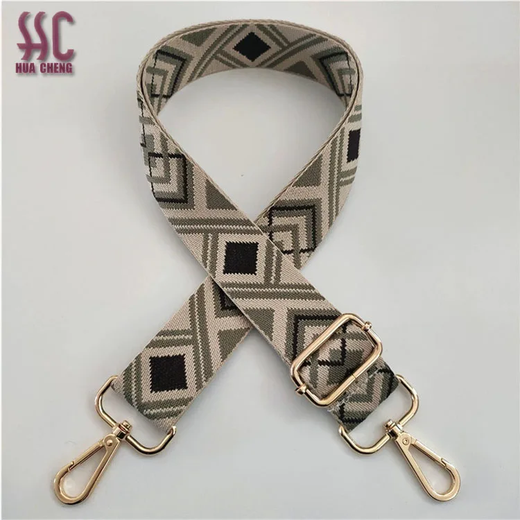 Hot sale adjustable fabric webbing strap wide canvas shoulder bag strap cross body removable bag chain strap