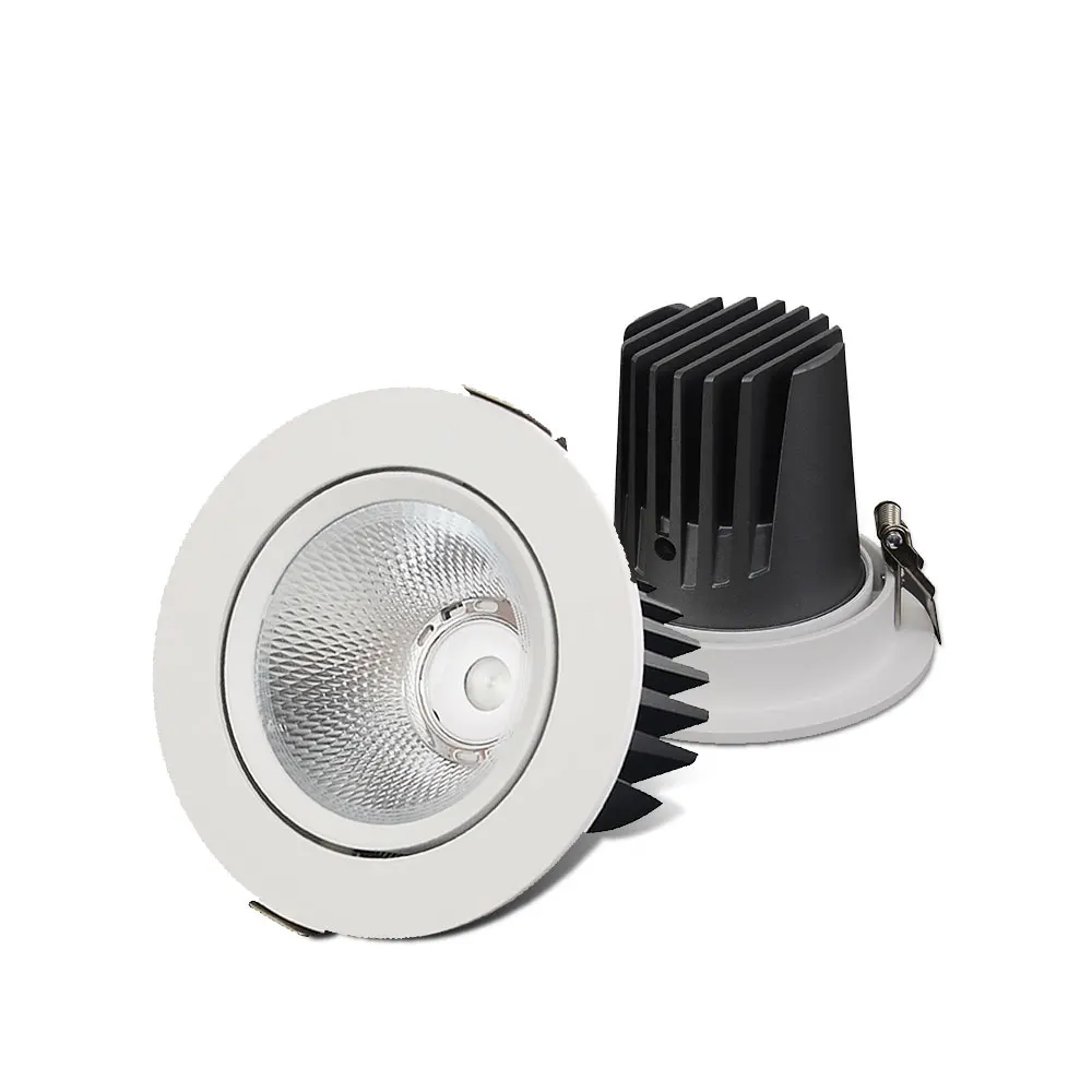 White 24v Knx Ik10 Covers 78mm Plastic Switch Cct Dimmable Ip44 Led Recessed Ceiling-lamp Roundhoneycomb Downlight