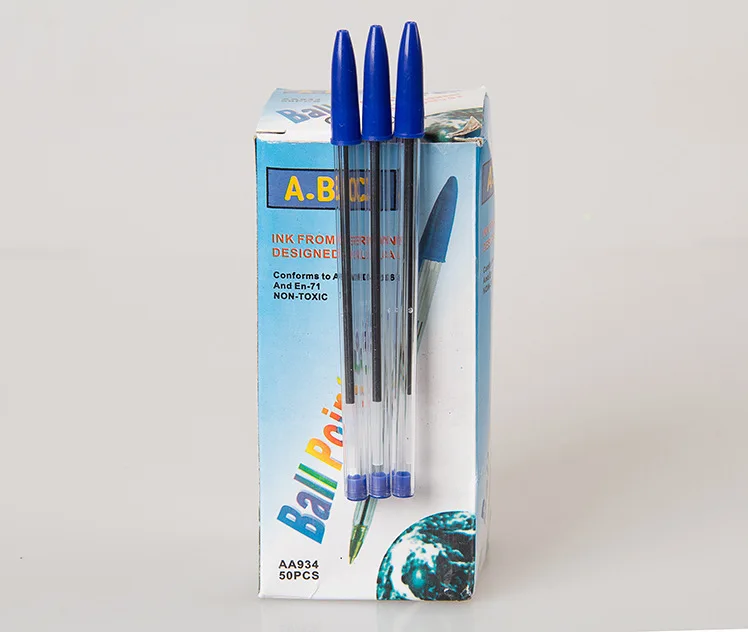 Plastic ballpoint pens high quality low price 0.7mm ball point pen smooth flow ink ball pens