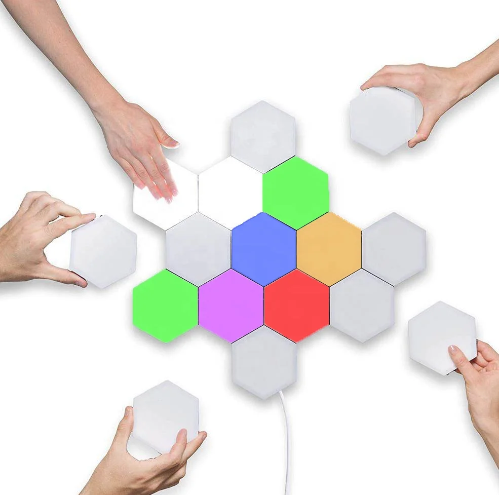 
SENSOR Power Generation and LED Light Source DIY Quantum Novelty Hexagonal Night Light Cololight 