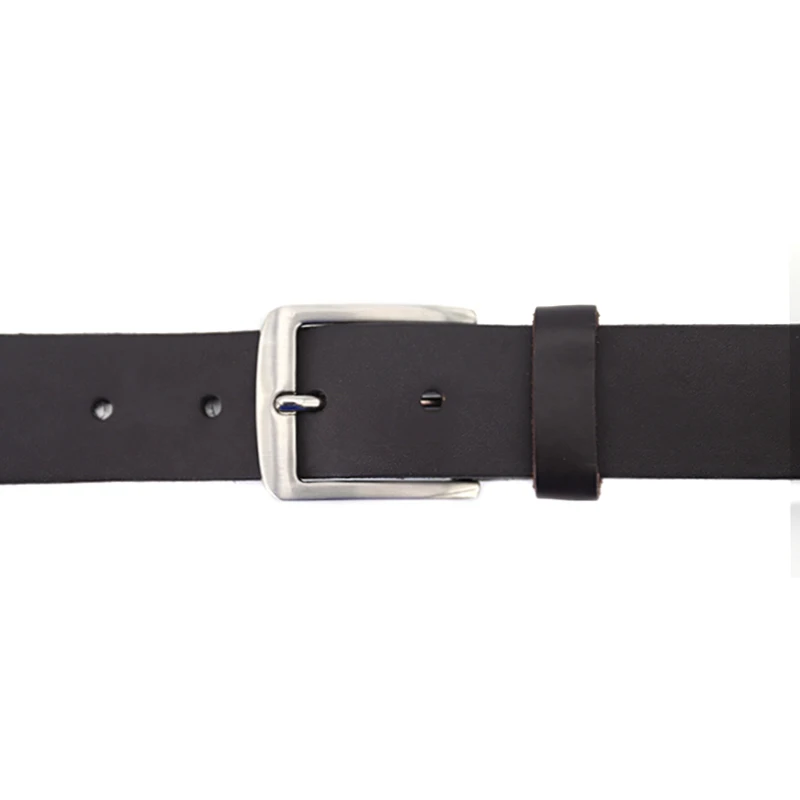 Vintage style pin buckle cow genuine leather belts high quality men real leather belt