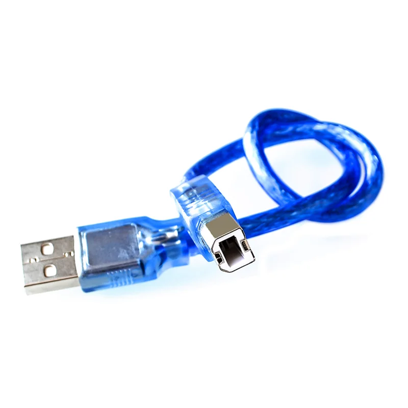 RDS Electronics- USB 2.0 printer cable USB blue data cable 30cm Micro USB cable