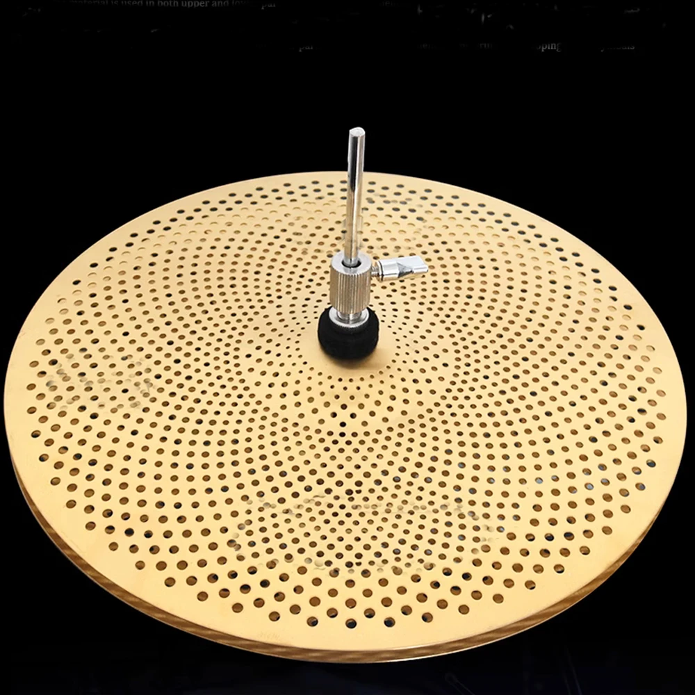 New Gold Color Percussion Instrument Parts Musical Jazz Drum Muted Crush Cymbal With Holes