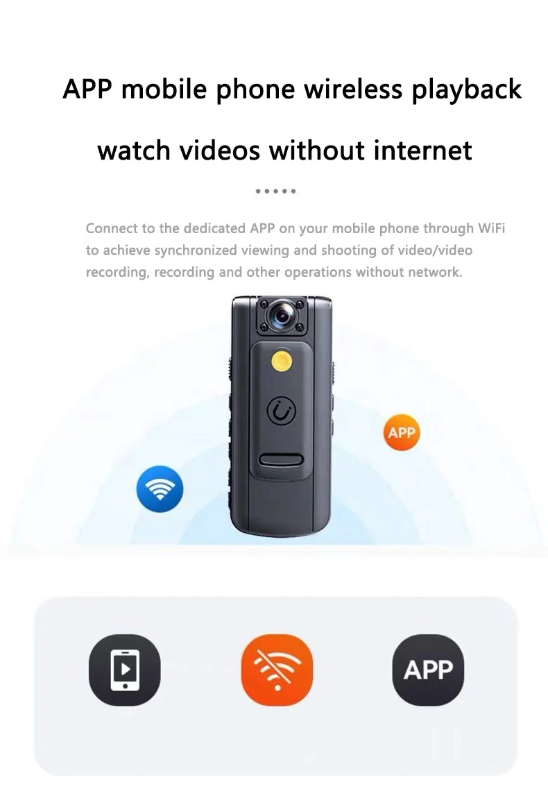 Law Enforcement wifi Security Body  Cam Night Vision Full HD 2K Wide View Angle Body Worn Camera