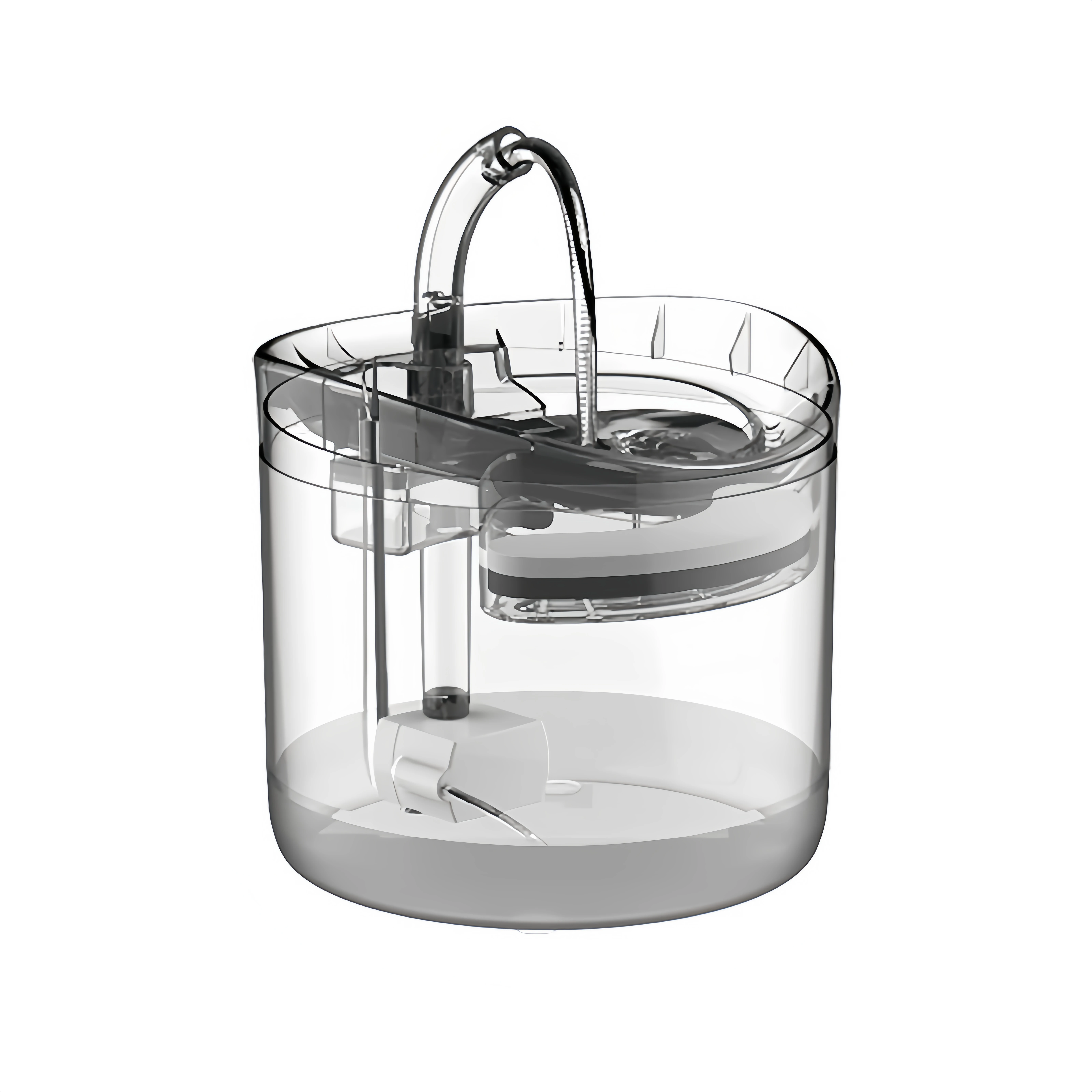 2L Automatic Pet Water Dispenser Drinking Fountain Quiet Pump Cat Water Fountain for Cats Indoor with Replacement Filters