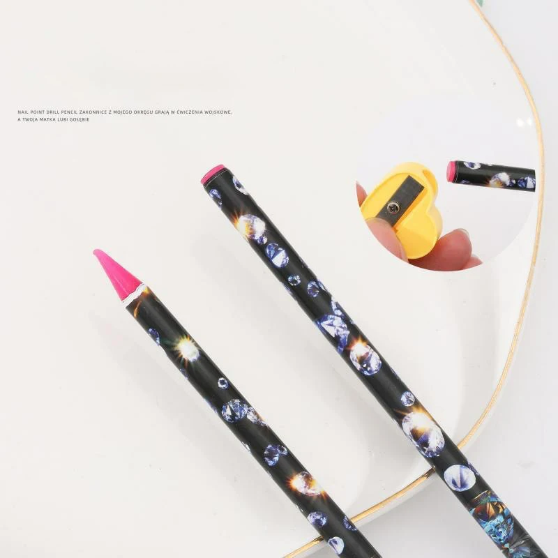 Nail Tools Set Manicure Tweezers Pencil Sharpener Nail Rhinestone Picker Dotting Wax Pen