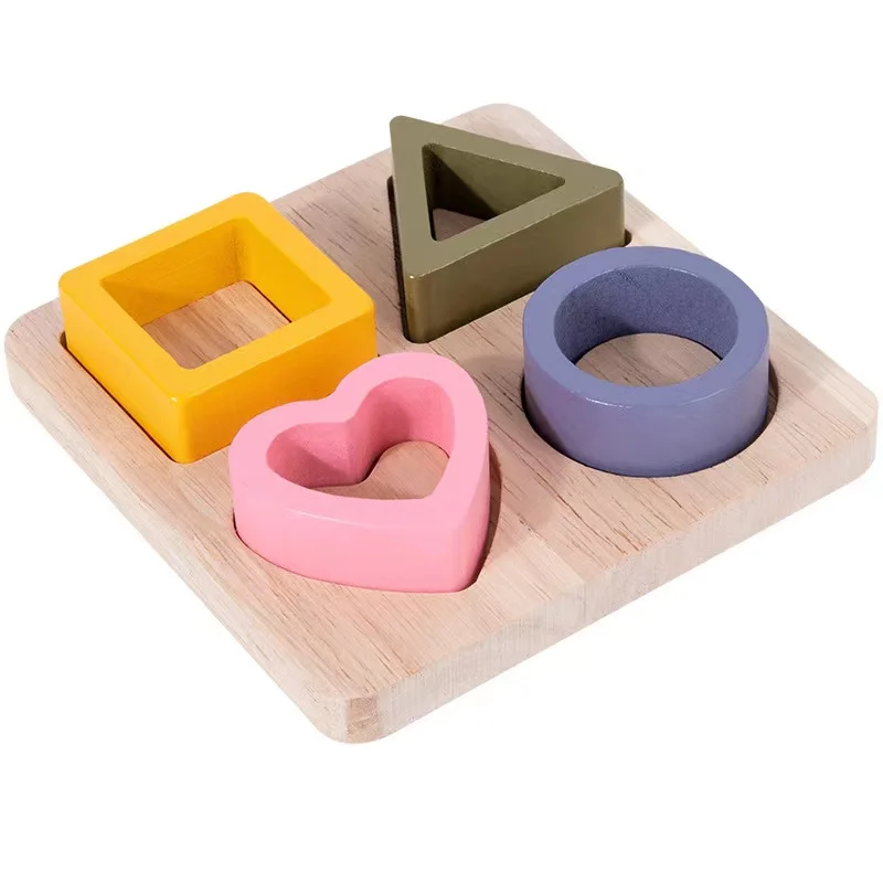 Wooden new geometry puzzle, love five pointed star puzzle