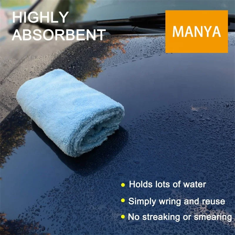 Microfiber Towels for Cars, Car Drying Wash Detailing Buffing Polishing Towel with Plush Edgeless Microfiber Cloth, 450 GSM