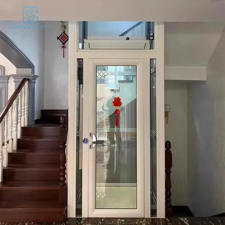 Home Elevator Hydraulic Residential Lift Panoramic Glass Passenger Elevator for Villas Household