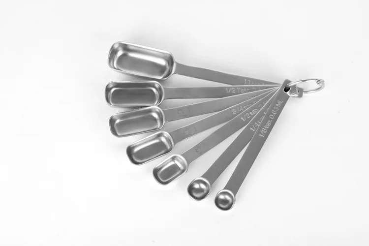 Kitchen Accessories Rectangle Measuring Spoons Stainless Steel Measuring Spoons