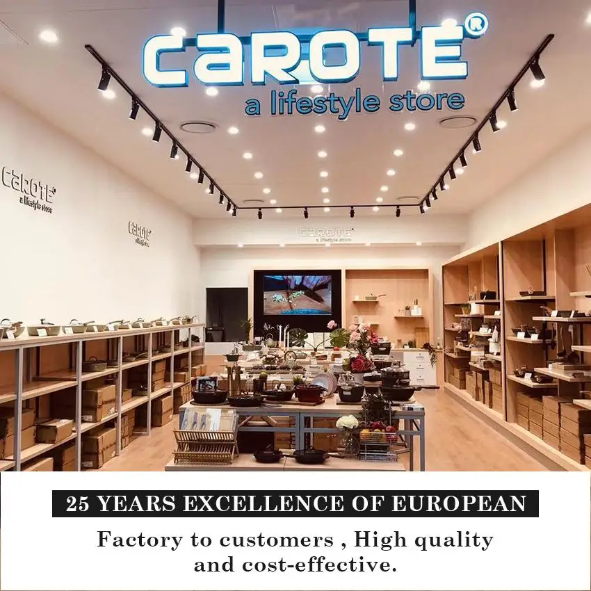 Carote 28cm Forged Aluminum Woks Cookware Granite Pan Non Stick Wok Cooking Pot Set Frying