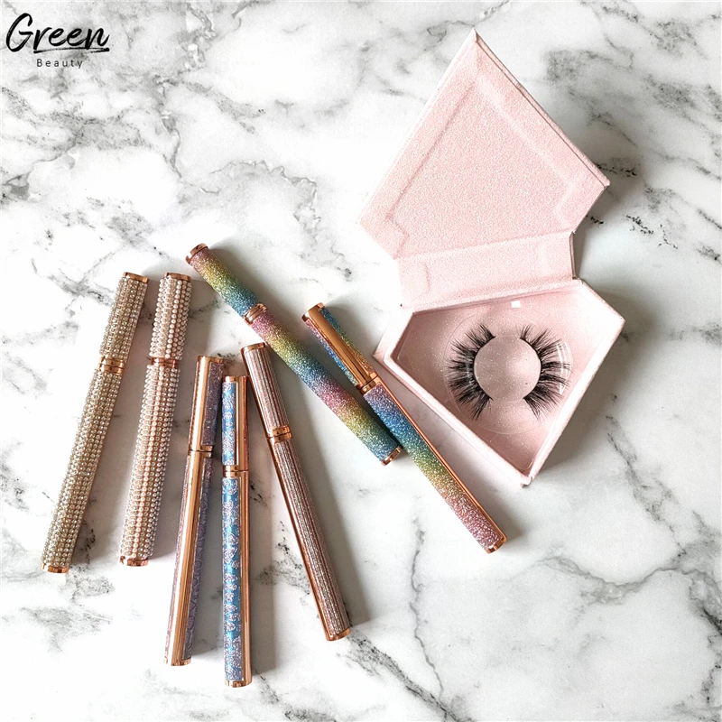newest private label magic black waterproof liquid rose gold eyeliner lash glue eyelashes pen for strip eyelashes