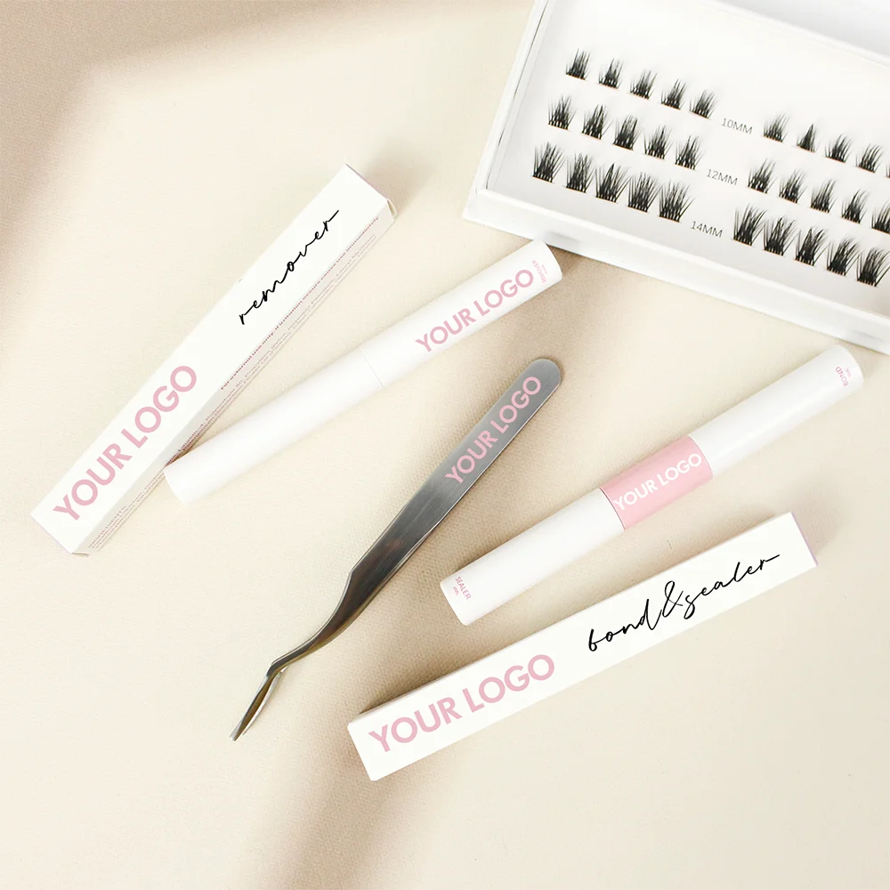 Fast Drying 2 in 1 bond and seal lash glue Private label cluster bulk bond and seal lash glue lasting 2 weeks diy lash bond