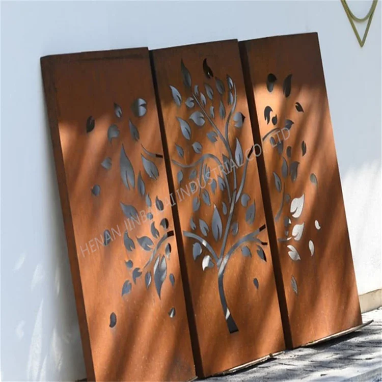 Garden Metal Fence Customized Decorative Corten Steel Privacy Screen Panels
