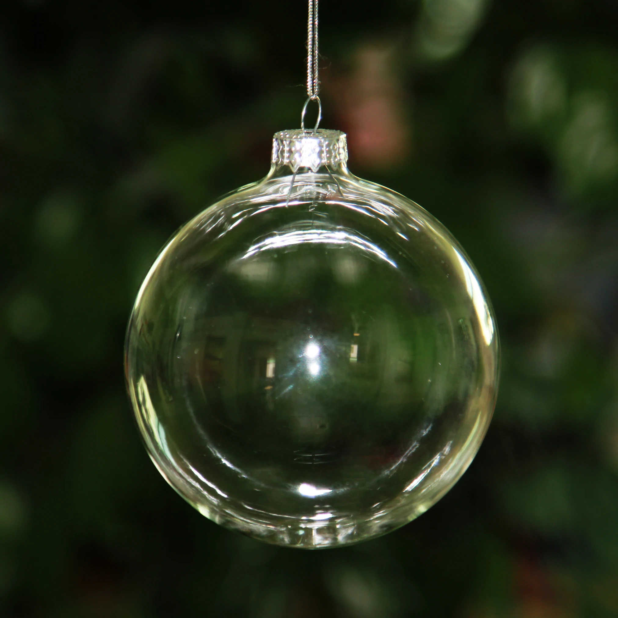 100 wholesale clear glass christmas ball ornaments