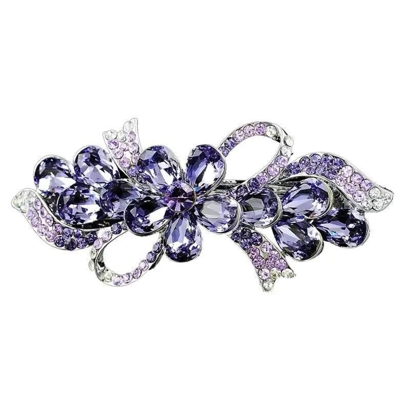 Wholesale Fashion Metal Hair Accessories Clip Ladies Hair Clips Bling Glitter Women Rhinestone Hair Clip