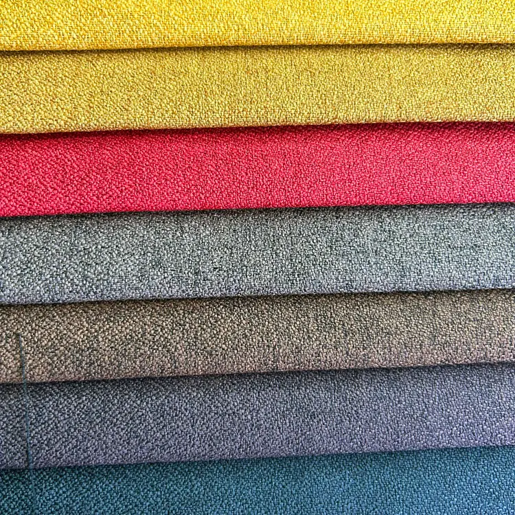 Free Sample Home Textile Fabric Heavy Weight 100Polyester Linen Upholstery Fabric Sofa