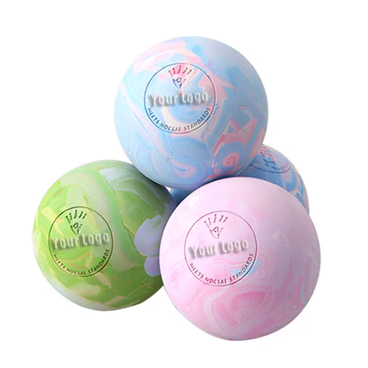 Custom Fitness Rehab Therapy Silicone Colorful Massage Lacrosse Ball with Logo