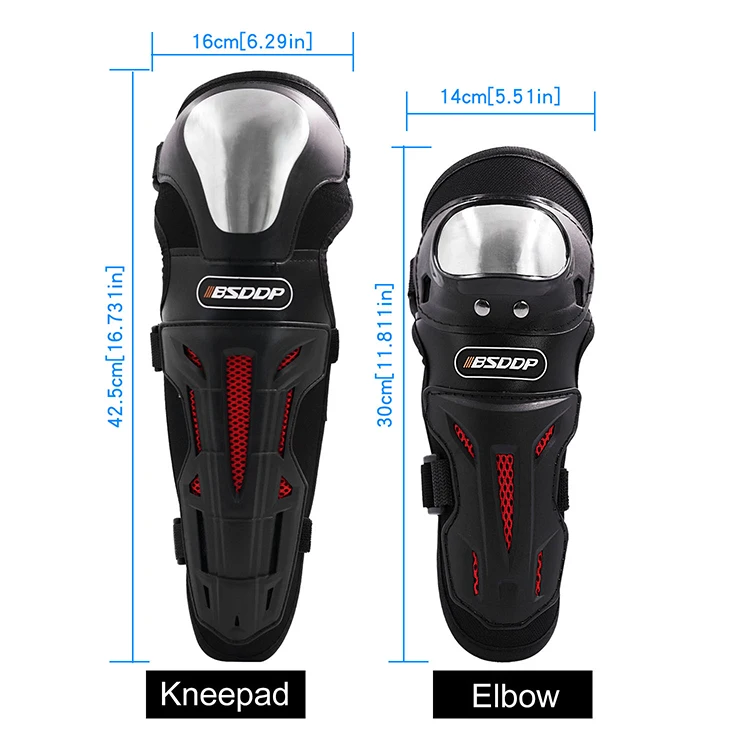 Stainless Steel Shell Knee-protection Gear And Elbow Gurads Motorcycle Knee Pads For Motor Bike