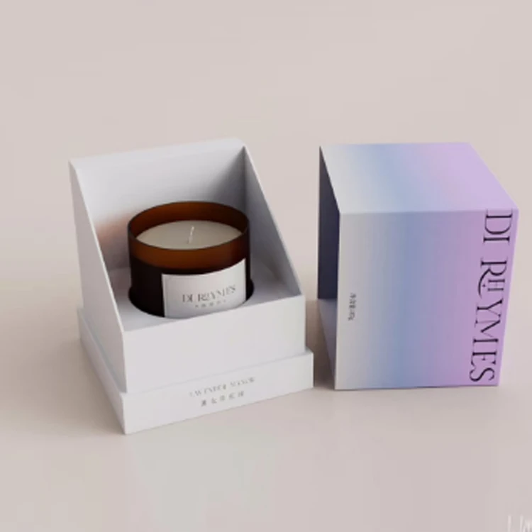 custom  special shape design eco friendly paper  candle packaging boxes luxury gift box for candles