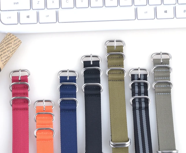 LAIHE 20mm 22mm 24mm One Piece Wholesale  Nylon Watch Straps