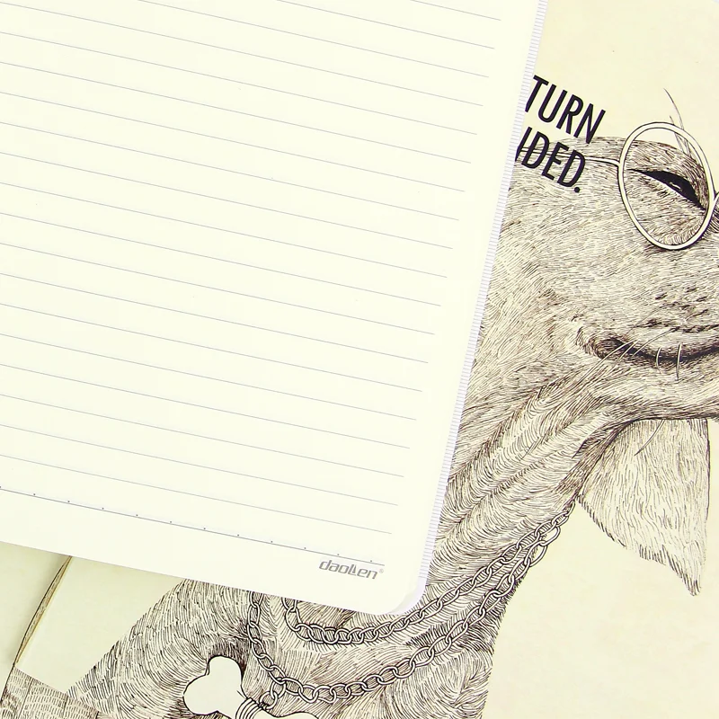 Cute dog design series sewing binding notebook student soft cover for diary record