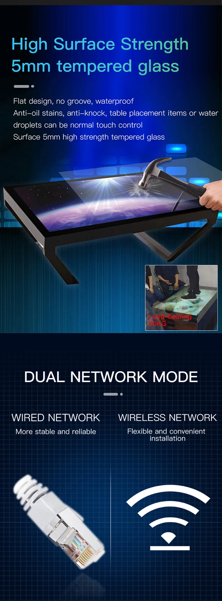  Хороший дизайн 55 дюймов ЖК-интерактивный смарт multi touch screen Настольный Смарт игровые