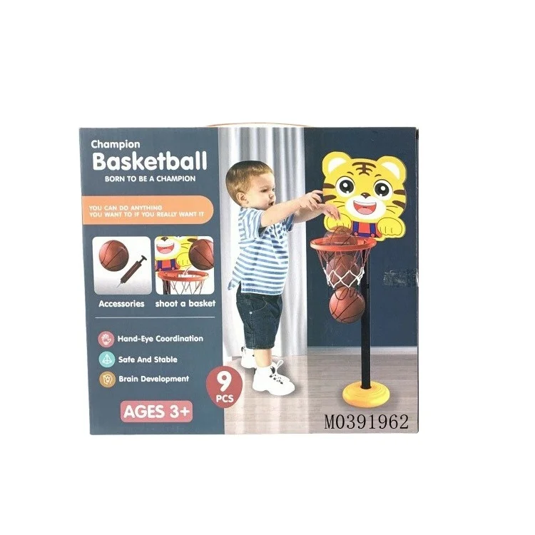 ITTL Basketball hoop indoor outdoor sport games with net ball pump portable basket set toys for kids boys girls