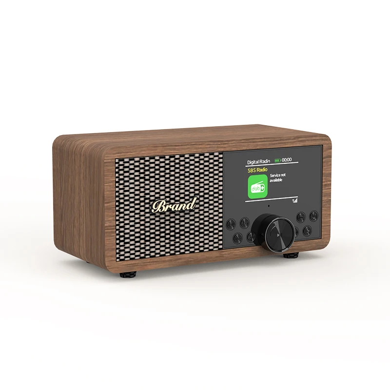 Ретро новый дизайн красочный экран Деревянный DAB/DAB + Радио fm радио беспроводное bt