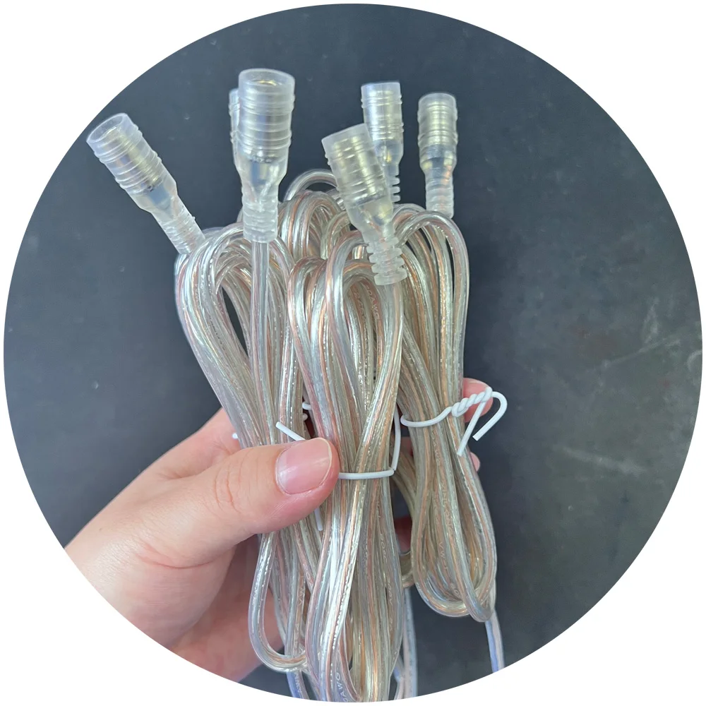 1 5 м 2x0 мм 20AWG женский медный прозрачный DC X2.1 разъем прозрачные провода для неонового светодиода
