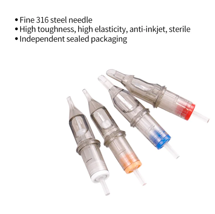 Revolution Cartridge Tattoo Needle Round Liner 0.35mm Long Taper RL/M1/RM Safety Membrance for Cartridge Machine and Grip