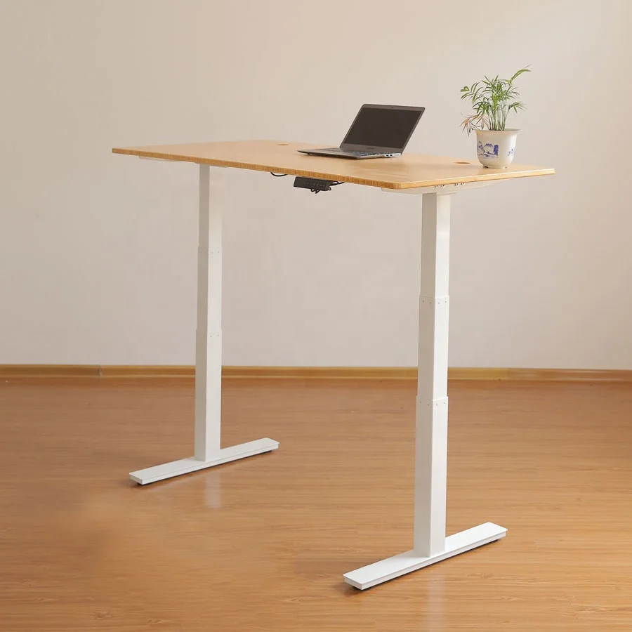 China electric elevator stand worktable bamboo table factory supplier