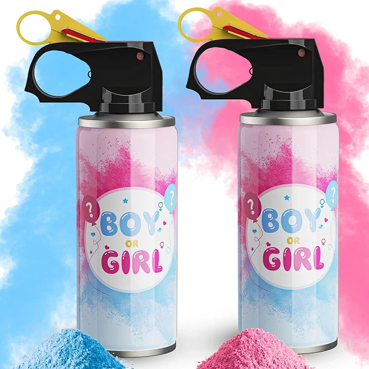 260ml Baby Shower Gender Reveal Smoke Spray Colored Holi Powder Blaster Confetti Cannon Powder Smoke Color Spray Gun Shooter
